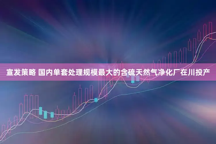 宣发策略 国内单套处理规模最大的含硫天然气净化厂在川投产